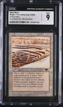 STRIP MINE Antiquities Rare CGC 9 MTG [Nostalgium] - Image 1