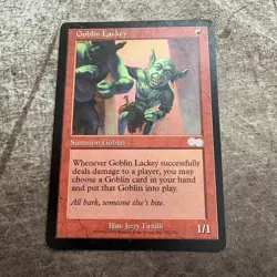 Urza's Saga Goblin Lackey MTG Magic the Gathering LP - Image 1