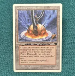 SIGNED Urza's Power Plant MTG LP CHRONICLES MARK TEDIN EDH CUBE - Image 1