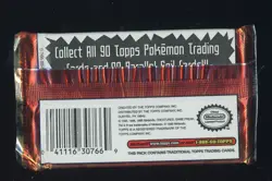 #7 1998 Topps Pokemon TV Animation Blue Logo Foil Booster Pack Sealed - Image 2