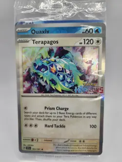 Pokemon Center Horizons Stamped Quaxly Promo 50/191 & Terapagos 161/191 SEALED - Image 1