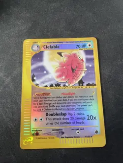 Pokemon 2002 Expedition Clefable #7/165 Reverse Holo Rare - Image 1