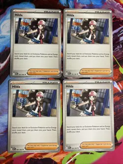 4x Hilda Trainer 084/086 Pokemon White Flare Regular English - PLAYSET - NM/M 🔥 - Image 1