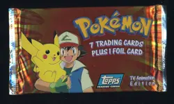 #4 1998 Topps Pokemon TV Animation Blue Logo Foil Booster Pack Sealed - Image 1