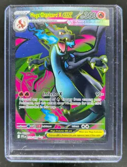 2025 Pokemon Phantasmal Flames PFL EN Mega Charizard X ex Ultra Rare #109/094 - Image 1