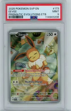 2025 Pokemon SVP173 Prismatic Evolution Eevee Elite Trainer Box Promo - PSA 9 - Image 1