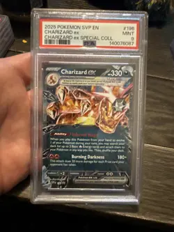 2025 Pokemon Svp En Charizard Ex Special Coll #196 PSA 9 - Image 1
