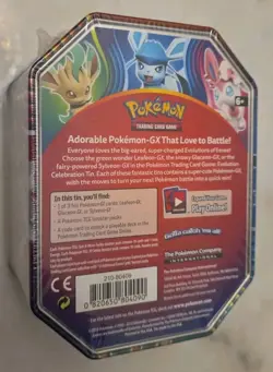 Pokemon TCG 2018 - Leafeon GX Evolution of Eevee Celebration Collectors Tin New - Image 2