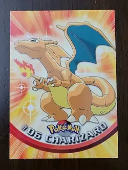 NM! BLACK Logo Topps Charizard #06 TV Animation Series 1 Pokemon - Image 1