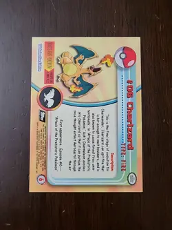 NM! BLACK Logo Topps Charizard #06 TV Animation Series 1 Pokemon - Image 2