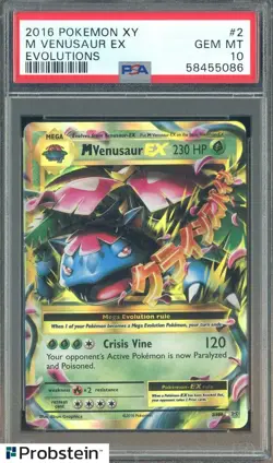 2016 Pokemon XY Evolutions #2 M Venusaur Ex PSA 10 GEM MINT - Image 1