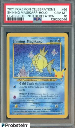 2021 Pokemon Celebrations Classic Coll #66 Shining Magikarp Holo PSA 10 GEM MINT - Image 1