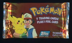 #2 1998 Topps Pokemon TV Animation Blue Logo Foil Booster Pack Sealed - Image 1