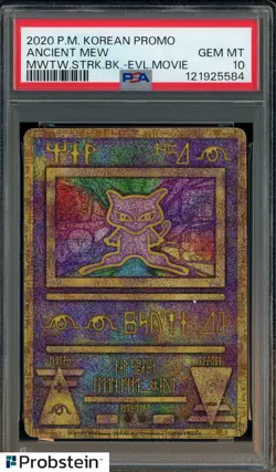2020 Pokemon Korean Promo Mewtwo Strike BK Evl. Movie Ancient Mew PSA 10 - Image 1