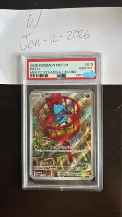 Pokemon TCG Riolu 010 Pokemon Center|PSA 10|POP 30| - Image 1
