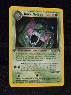 Dark Golbat 7/82 Team Rocket 1st Edition Holo Rare Pokemon NM - Image 1