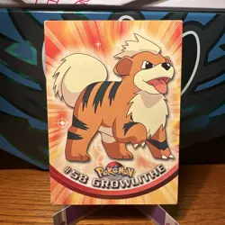 Pokemon Topps Growlithe #58. 1999 - LP Condition - Image 1