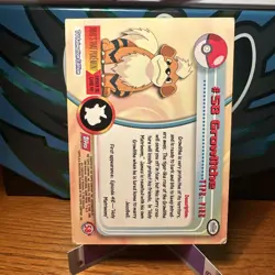Pokemon Topps Growlithe #58. 1999 - LP Condition - Image 2