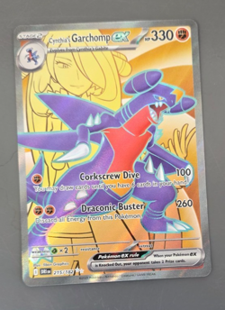 Cynthia’s Garchomp EX 215/182 Destined Rivals Ultra Rare Full Art Pokemon TCG NM - Image 1