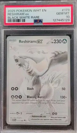 pokemon white flare reshiram ex 173/086 psa 10 GEM MT - Image 1
