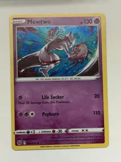 Pokemon TCG Mewtwo 056/172 Cosmos Holo Rare Promo Mew V Box NM Brilliant Stars - Image 1