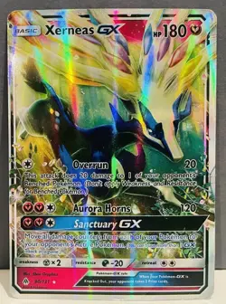 Pokemon Xerneas GX 90/131 SM Forbidden Light Ultra Rare Holo 180 HP English K - Image 1