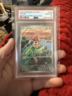 POKEMON TCG VICTINI SVP 208 PROMO ILLUSTRATION COLLECTION PSA 10 - Image 1