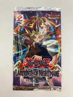 EMPTY Konami Yu-Gi-Oh! TCG: Labyrinth of Nightmare UNLIMITED Booster Pack EMPTY - Image 1