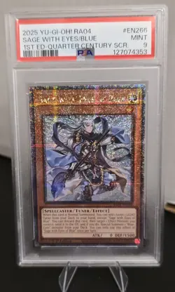 Yugioh - Sage With Eyes Of Blue - Quarter Century Secret Rare RA04-EN266 PSA 9 - Image 1