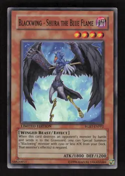 Yu-Gi-Uh Blackwing - Shura the Blue Flame #RGBT-ENPP2 Duelist Pack tcg MP - Image 1