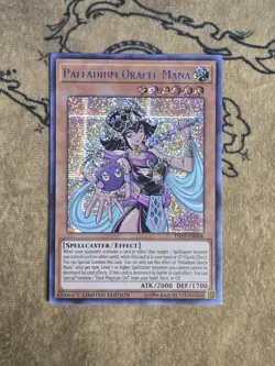 Yugioh Palladium Oracle Mana TN19-EN004 Limited Edition Prismatic Secret Rare NM - Image 1