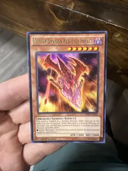 Yu-Gi-Oh TCG Meteor Dragon Red-Eyes Impact INOV-EN028 1st Edition Rare NM - Image 1