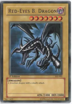 Yugioh - Red-Eyes B. Dragon SDJ-001 1st Edition - Starter Deck: Joey - Image 1