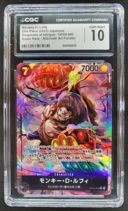 2023 ONE PIECE CCG JAPANESE MONKEY D. LUFFY SUPER RARE ALT ART CGC 10 RC7 - Image 1