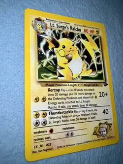 Lt. Surge's Raichu 11/132 Gym Challenge Holo Pokemon TCG 2000 Card Mint - Image 4