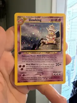 Slowking 14/111 - SWIRL Pokemon TCG Neo Genesis 1st Edition Holo Rare Card WOTC - Image 1