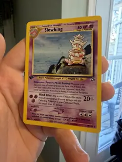 Slowking 14/111 - SWIRL Pokemon TCG Neo Genesis 1st Edition Holo Rare Card WOTC - Image 4