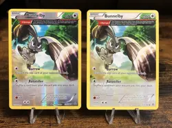 Pokemon Bunnelby 121/160 Reverse Holo/Regular XY Primal Clash Lot of 2 Cards - Image 1