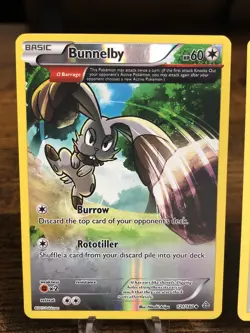 Pokemon Bunnelby 121/160 Reverse Holo/Regular XY Primal Clash Lot of 2 Cards - Image 2