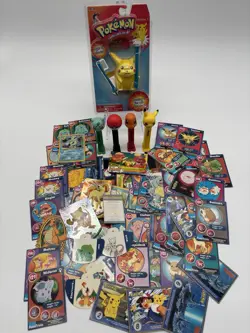 Huge Pokemon Card TCG Collection Lot Holos Foil Topps Vtg Vintage Pez Pikachu - Image 1