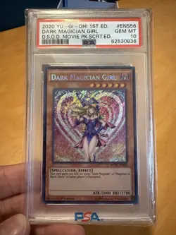 PSA 10 Dark Magician Girl MVP1-ENS56 Yugioh Card 2020 Secret Rare DSOD Movie - Image 1