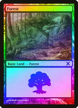 Forest (Version 382) FOIL 10th Edition NM Basic Land MAGIC MTG CARD ABUGames - Image 1