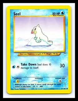 💥 Pokemon TCG Card Neo Destiny Seel 81/105 Regular WOTC Non Holo - Image 1