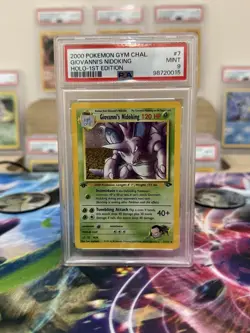 1st Edition Rare Giovanni's Nidoking Gym Challenge Holo Card 7/132 Pokemon TCG - Image 3