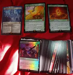 Mtg Final Fantasy Card Lot Traveling Chocobo Earth Crystal With Extra Cards - Image 1