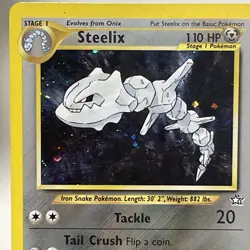 Steelix 15/111 Pokemon Neo Genesis Unlimited Holo Rare Card WOTC MP - Image 2