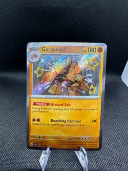 Pokemon Card TCG - Garganacl 178/091 - Paldean Fates - Baby Shiny Rare (NM) - Image 1