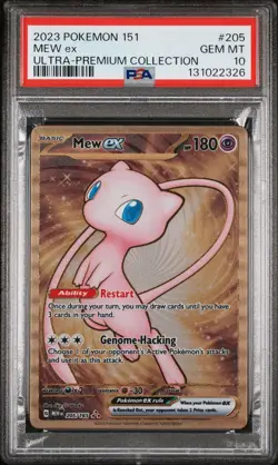 2023 Pokemon Mew ex Full Art 151 UPC Gold Metal Promo Card 205/165 PSA 10 GEM MT - Image 1