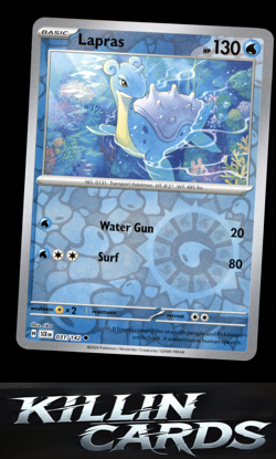 Reverse Holofoil Lapras 031/142 Pokemon Uncommon SV07: Stellar Crown Card NM - Image 1
