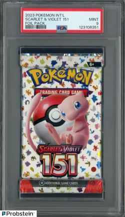 2023 Pokemon International Scarlet Violet Card 151 Foil Booster Pack PSA 9 MINT - Image 1